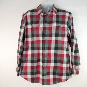CARHARTT Original Fit Heavy Thick Flannel Plaid Button Down Shirt Mens L